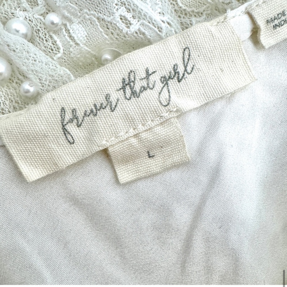 BHLDN Anthropologie Forever That Girl Kanelle Dress White NEW Size L - Picture 13 of 14